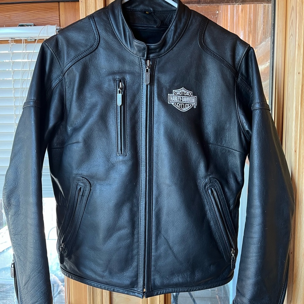 Harley-Davidson Black Bomber Jacket with Stand-Up Collar - Picture 3 of 6
